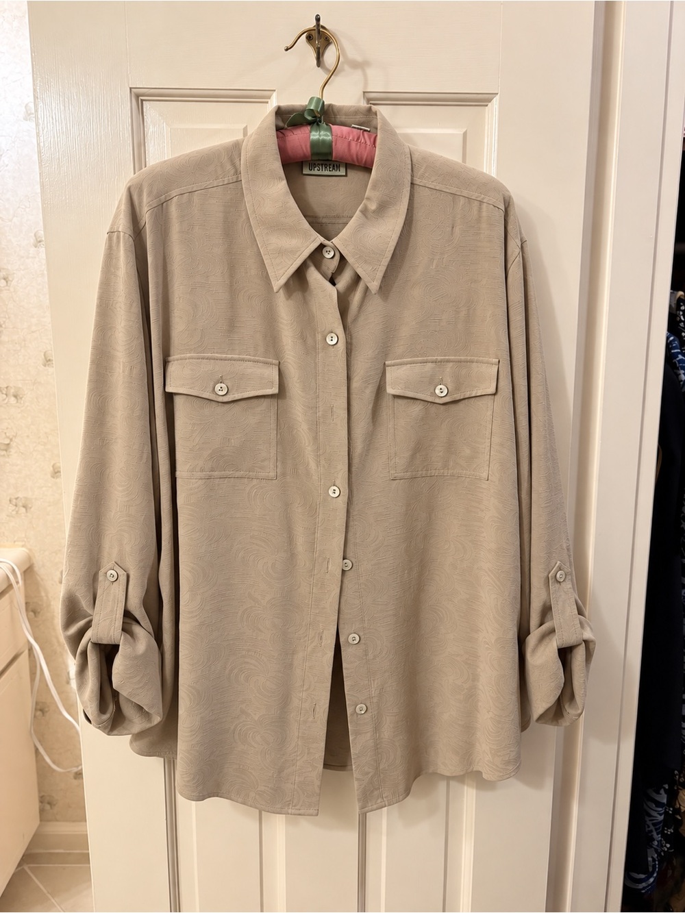 Chico's Beige Long Sleeve Blouse
